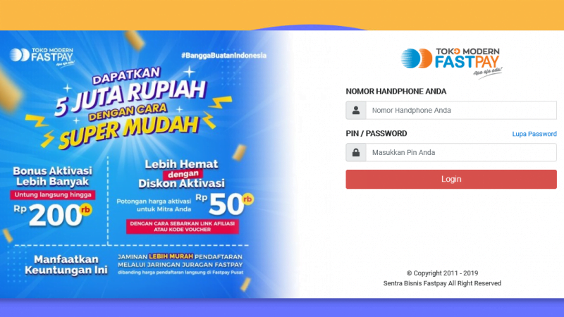 Login Fastpay Komputer Dan Handphone