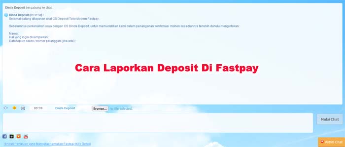 Cara Laporkan Deposit yang Belum Masuk di Fastpay