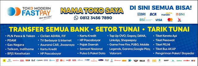 Cara Bikin dan Pesan spanduk Fastpay Terbaru dan Profesional